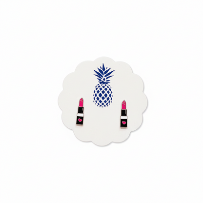 Boucles d'oreilles Rouge à lèvres