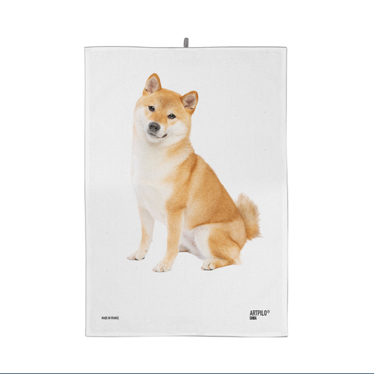 Shiba tea towel