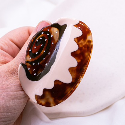 Swedish Cinnamon Roll Hair Clip