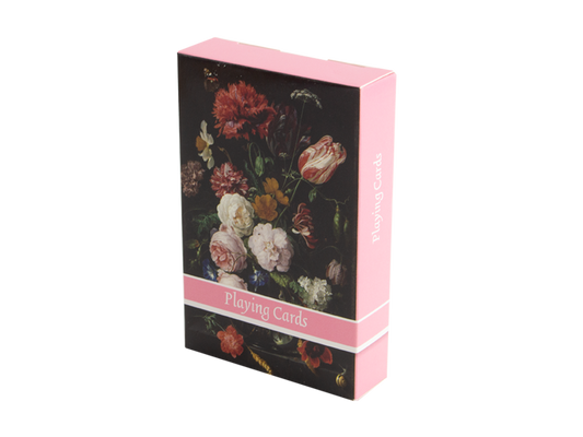 De Heem card game, vase with flowers