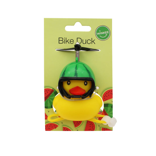 Duck for bicycle handlebars with Watermelon Helmet