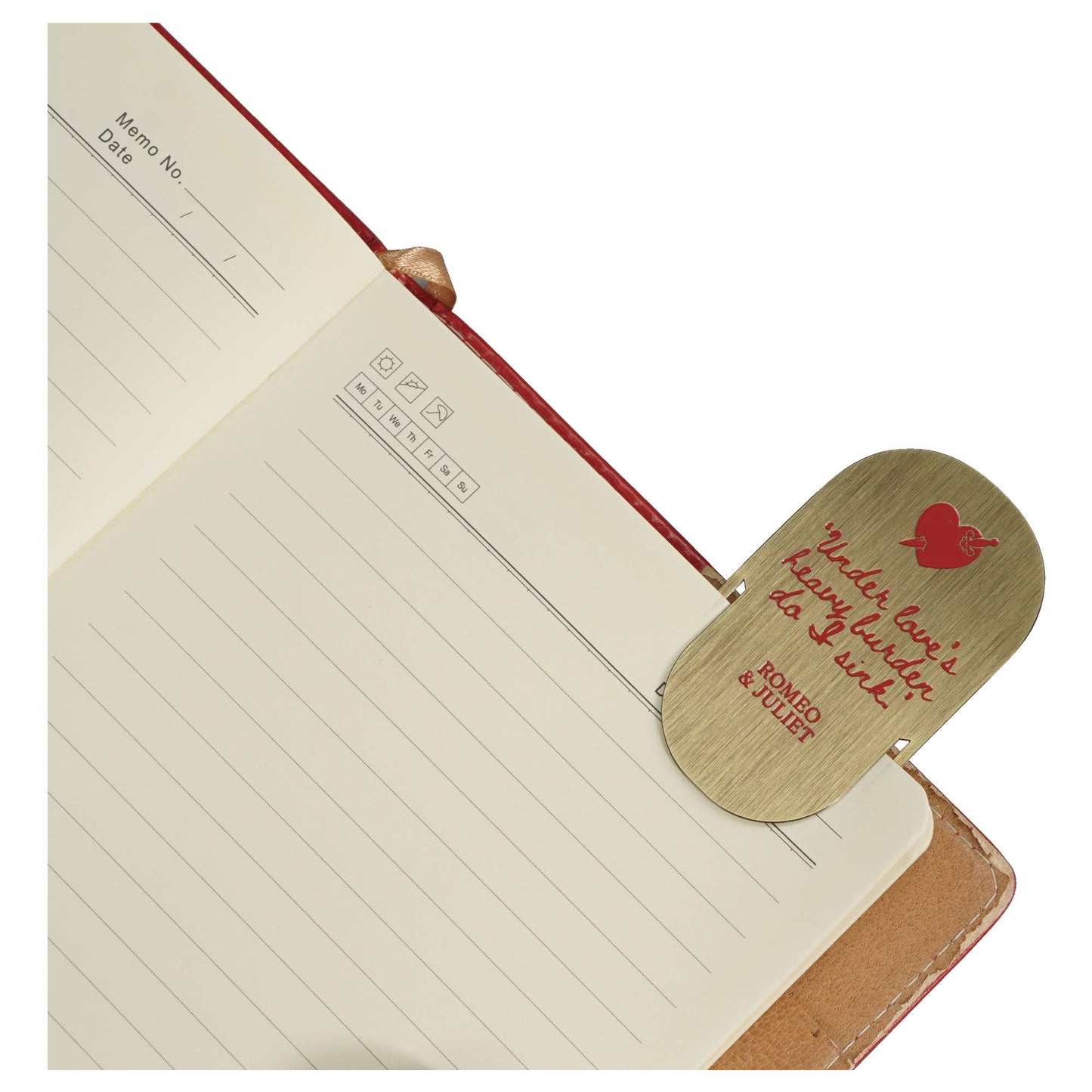Metalen boekenlegger - Shakespeare (Romeo en Julia)