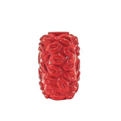 Vase - Kisses - Ceramic - Red - 17x17x27cm