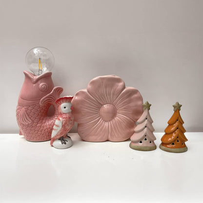 Pink LED fish decoration, battery operated L13.5 W8.2 H27cm