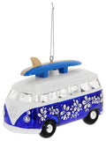 Décoration de Noël en Verre VW T1 Bus Surf Édition