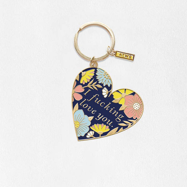 Love Cow Keychain "I fucking love you"