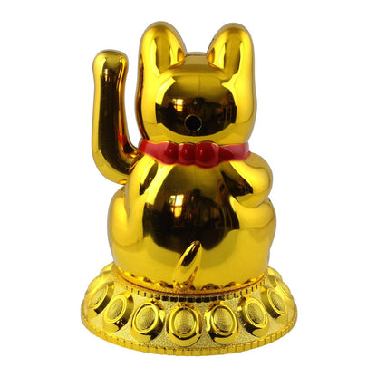 Golden Solar Lucky Cat 10.5cm