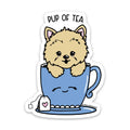 Yorkie pup thee sticker
