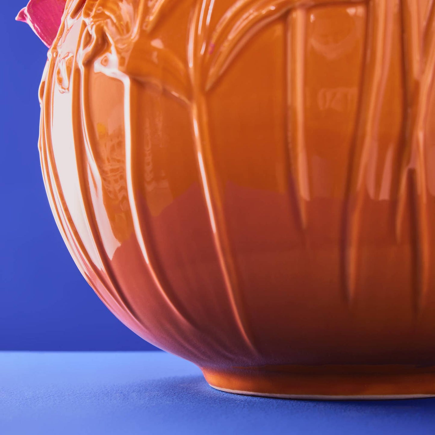 Verano Vase, Orange/Pink Stoneware, 34 x 29.5 cm