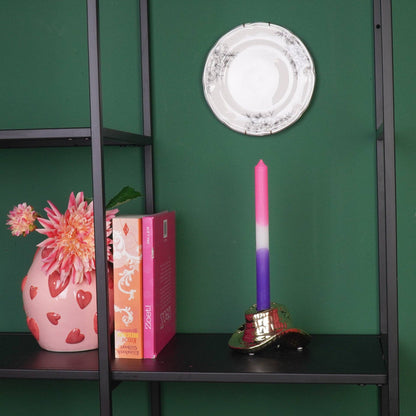 Candlestick - Cowboy Hat - Ceramic - Gold - 13.5x11x7 cm