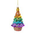 Kerstbal, kerstboom, regenboog