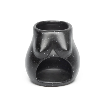 Bougeoir Ouverture Noir Tits Peint à la Main Helio Ferretti Vue 1