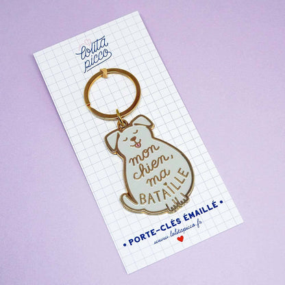 Porte-Clés "Mon Chien, Ma Bataille"