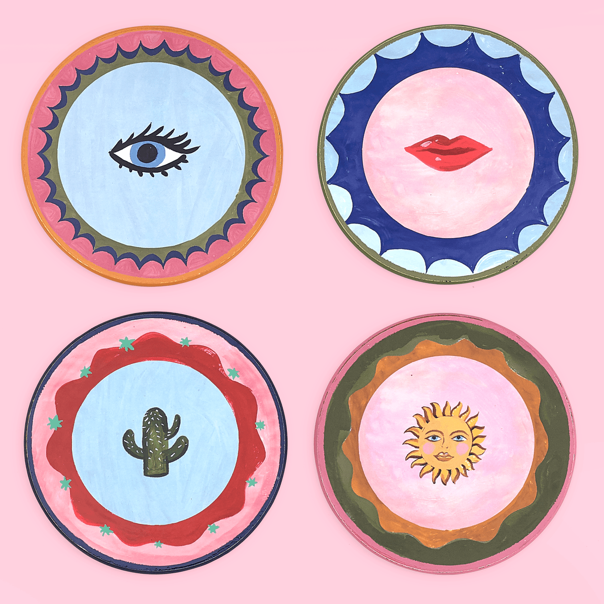 Electric Coast Icons Cork Coasters - Set of 4
