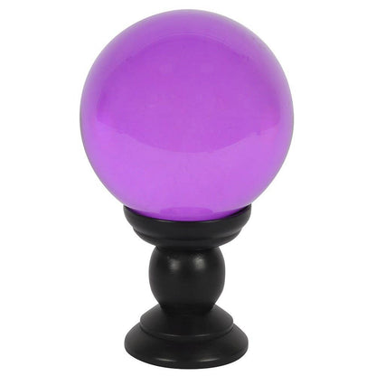 Grande Boule de Cristal Violette sur Support