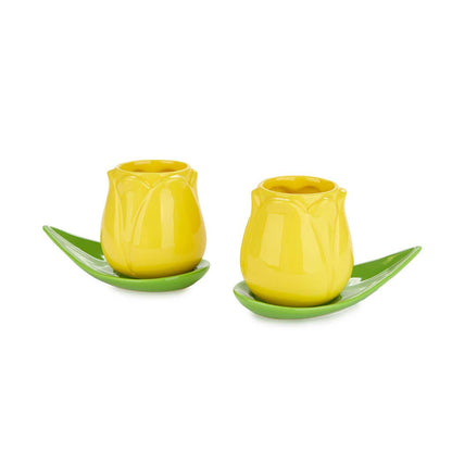 Ensemble de tasses à café Tulipe Jaune