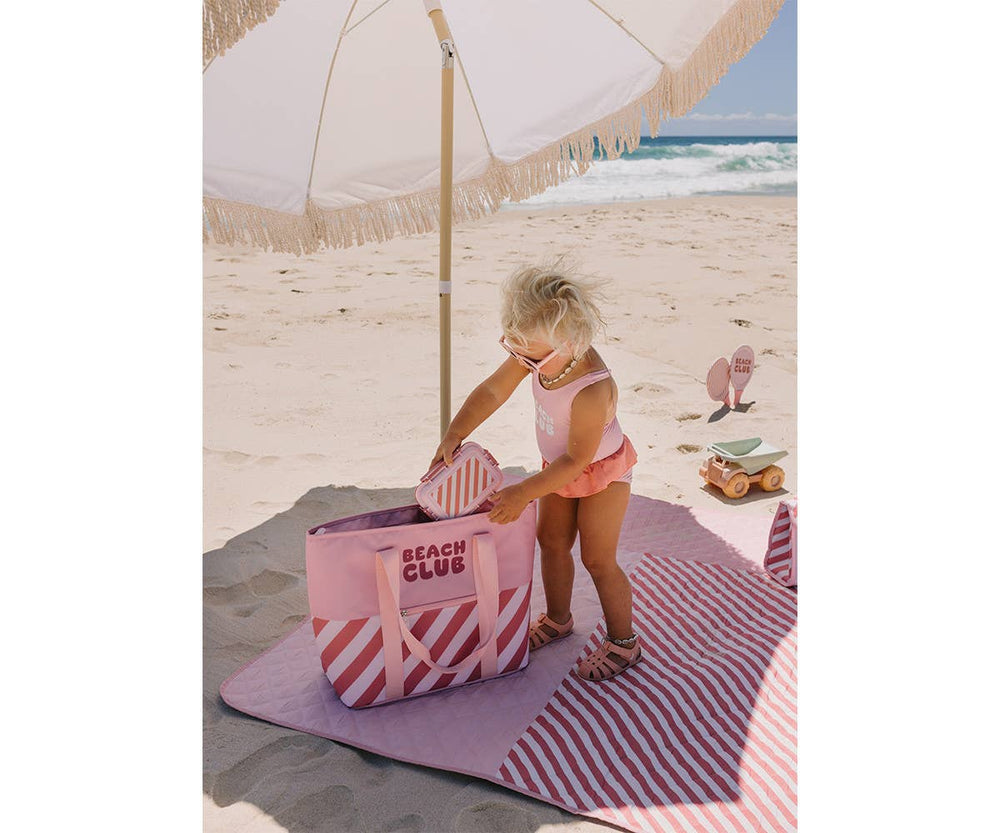 Monnëka Stripes Bloom & Blush Insulated Tote Bag