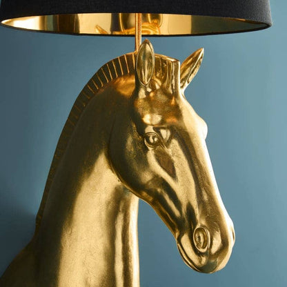 Amadeus paarden vloerlamp, goud