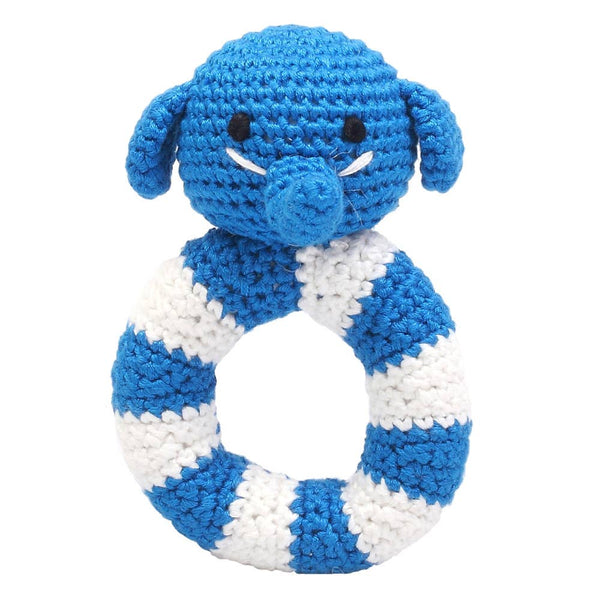 Ring rattle - Blue elephant