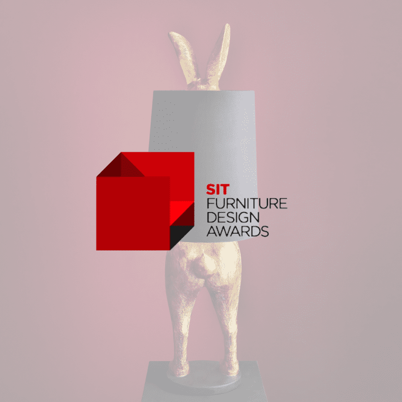 Hiding Rabbit® vloerlamp, goud/zwart, hoogte 115 cm