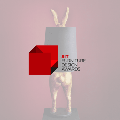 Hiding Rabbit® vloerlamp, goud/zwart, hoogte 115 cm