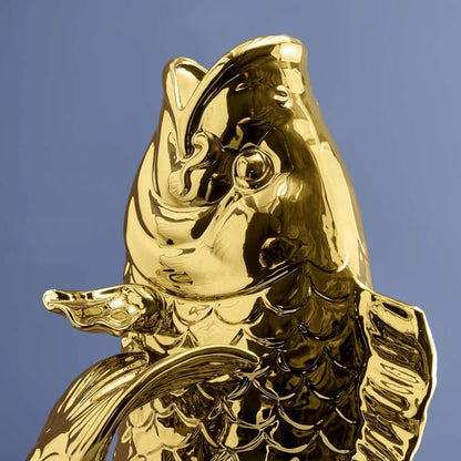 Gouden Blubb Vis Sculptuur/Vaas