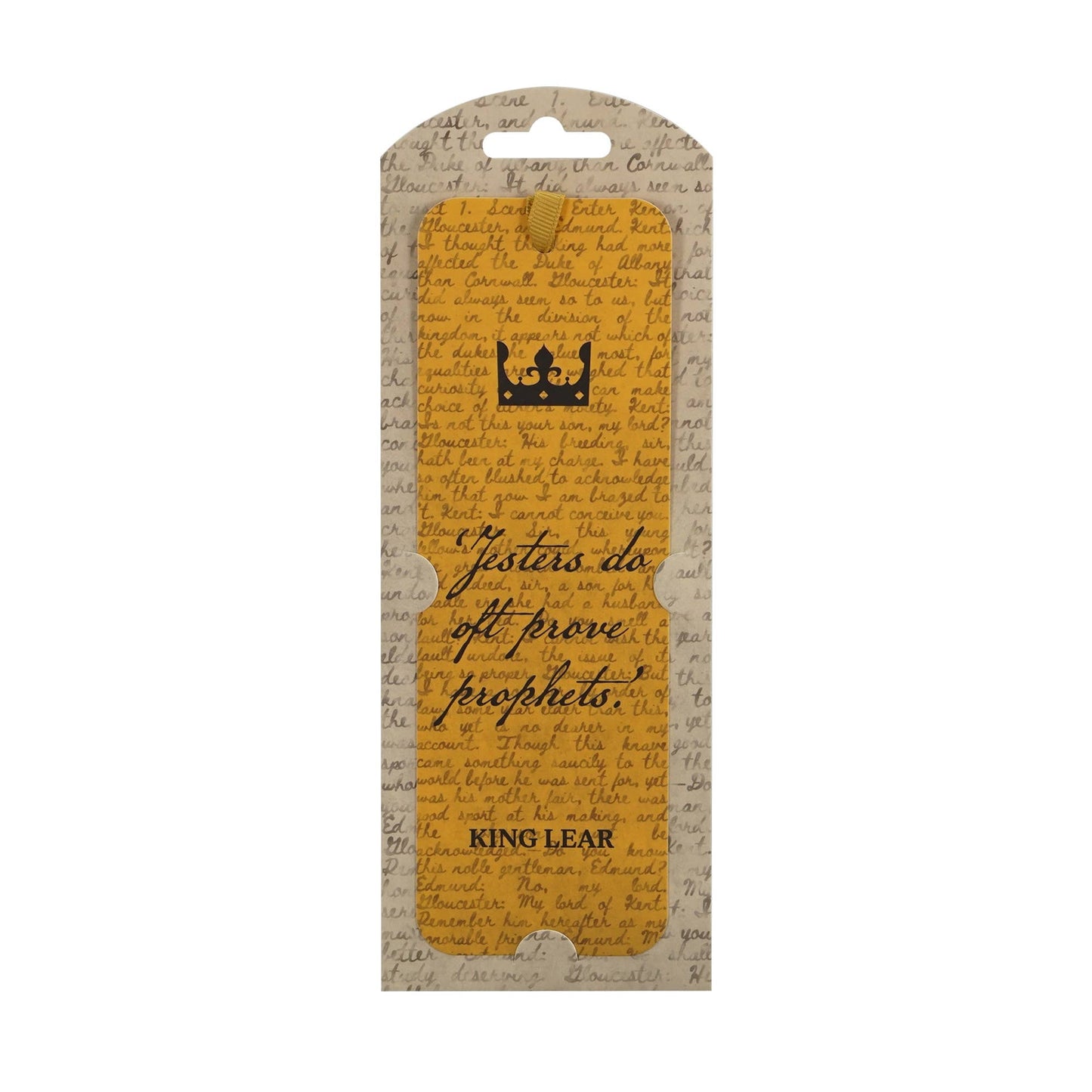 Shakespeare King Lear Paper Bookmark