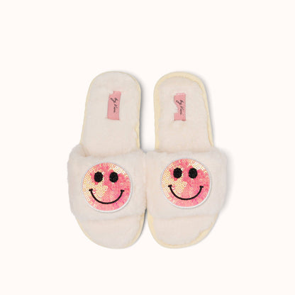 Paire de broches pour Chaussons - Smiley Rose