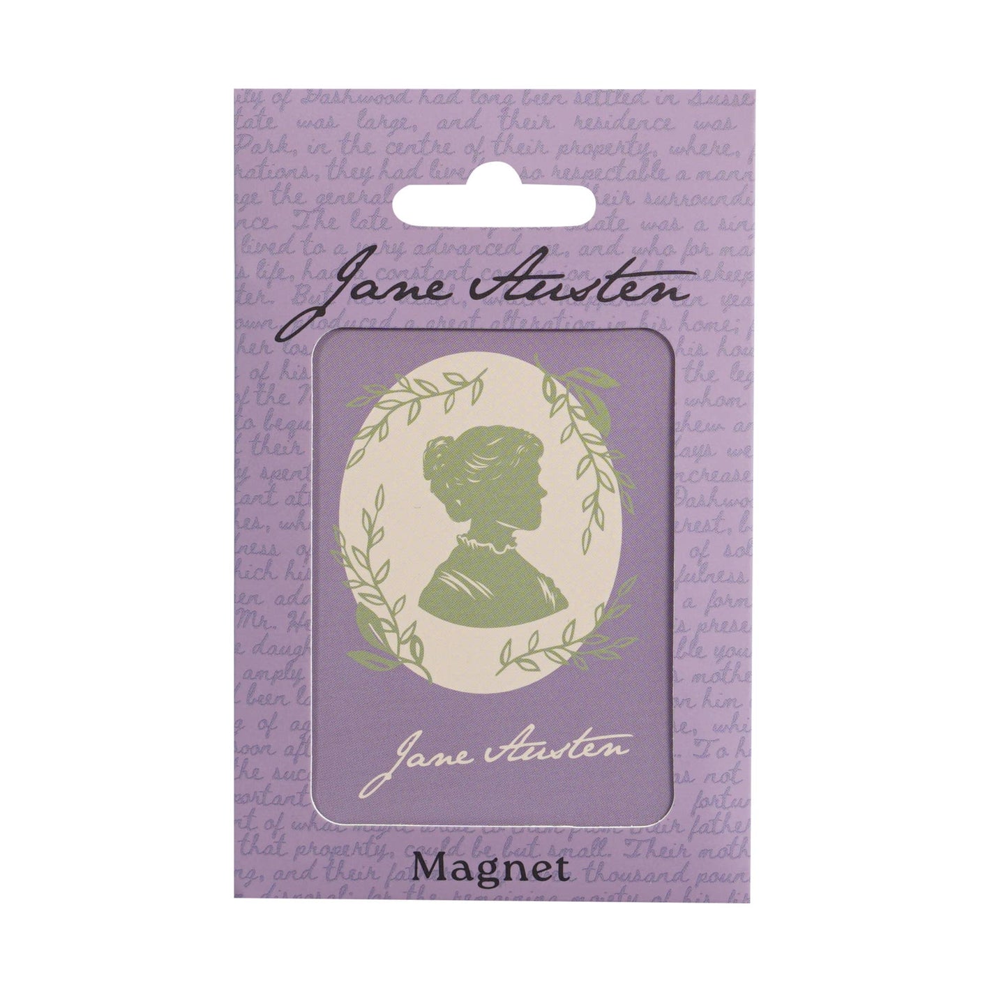 Metalen magneet - Jane Austen (silhouet)