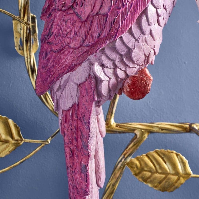 Papegaai wandlamp, oranje/roze