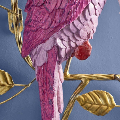Papegaai wandlamp, oranje/roze