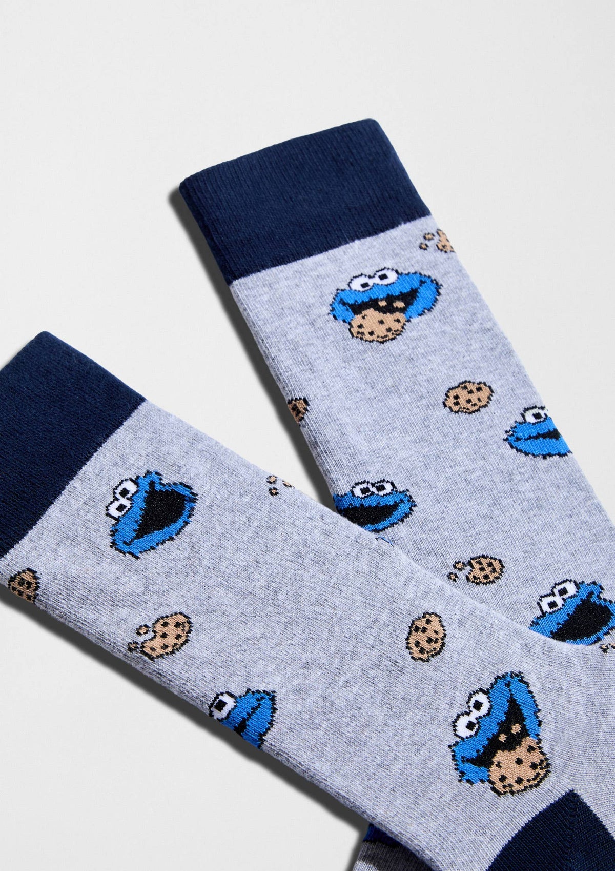 BeSesameStreet Cookie Monster Gris - 100 % coton biologique
