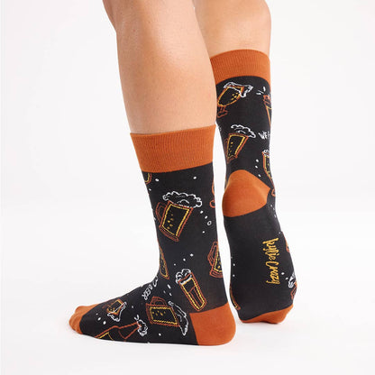 Fun unisex seamless cotton SOCKS BEER print