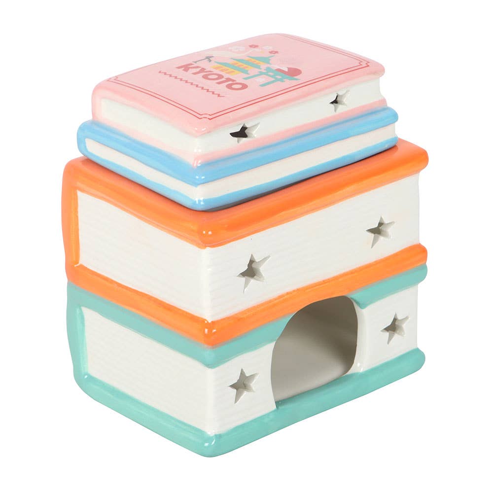 "Stack of Travel Books" Oil Burner and Wax Warmer