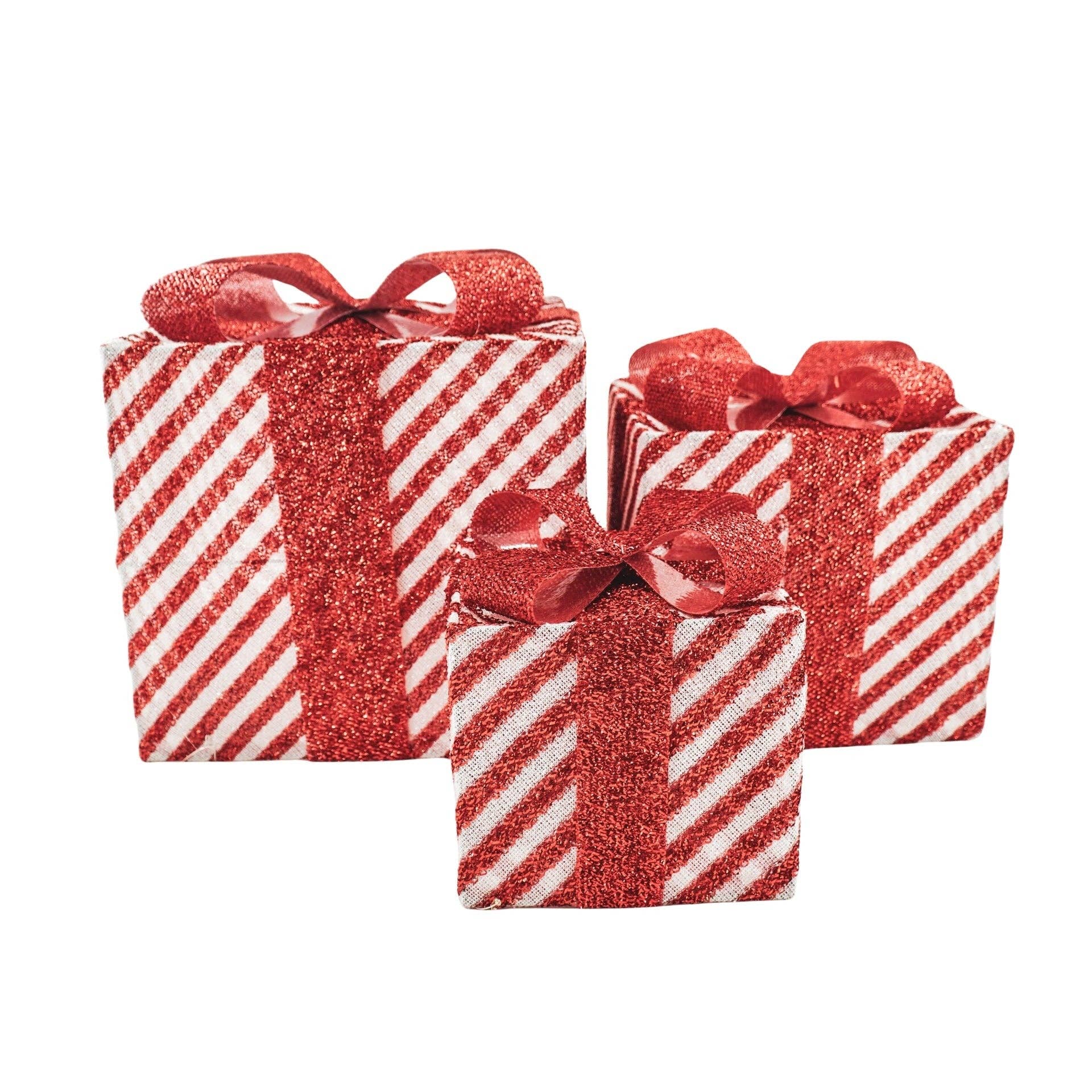 LED Christmas Gift - S3 - Polystyrene - Red/White - 15/20/25cm
