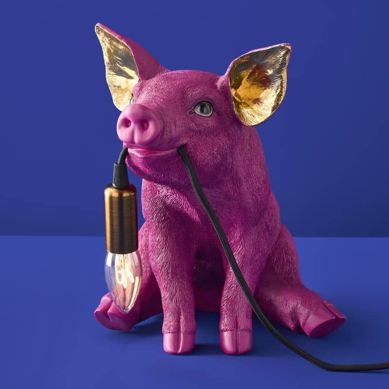 Roze Varken Tafellamp