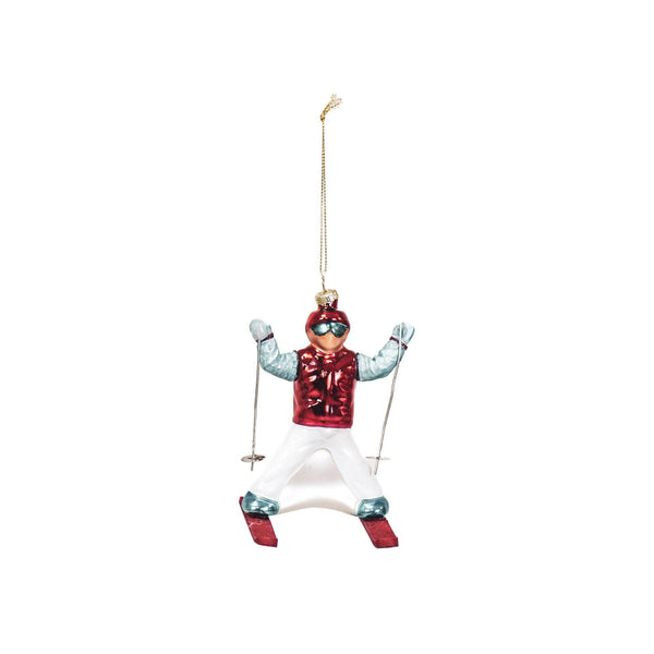 Skier Christmas Ball
