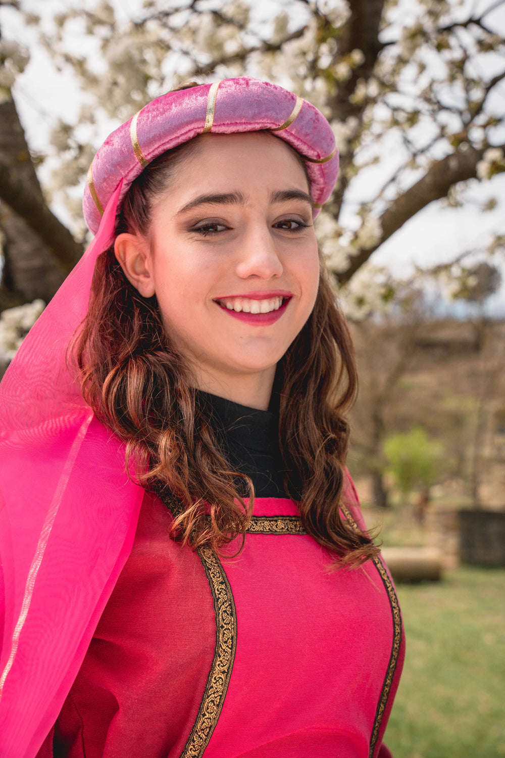 Roze fluwelen prinsessenhoofdband