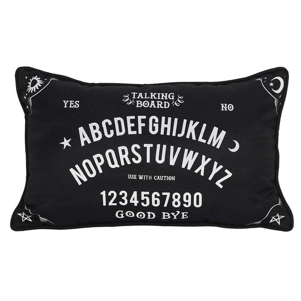 Petit coussin rectangulaire noir et blanc pour planche parlante