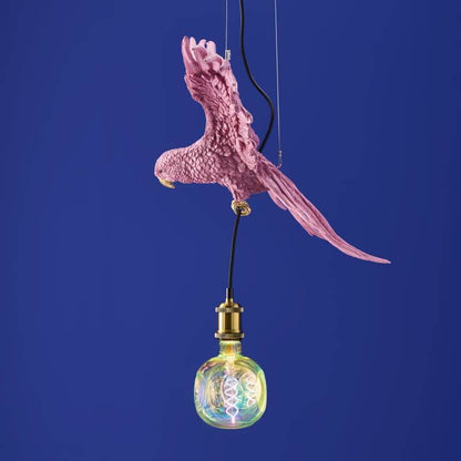 Pink Parrot Ceiling Light