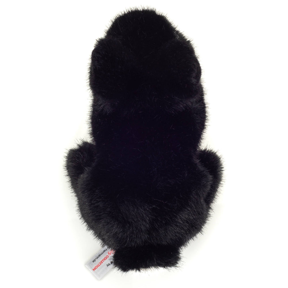 Peluche Lapin Noir Assis
