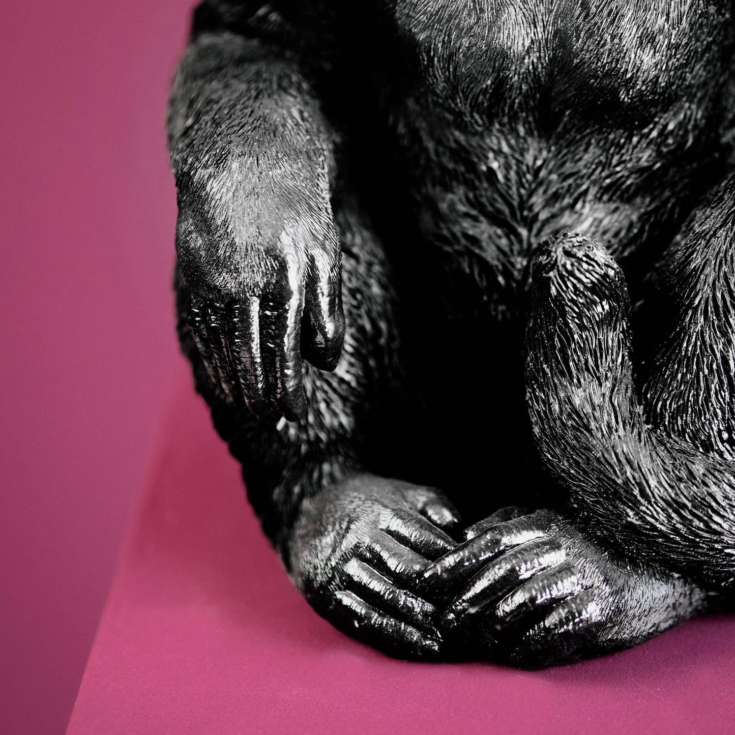 Lampe de table Singe Abu, Noir, 25,5 x 23,5 x 39,5 cm