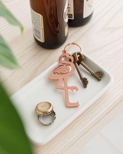 Flamingo flesopener sleutelhanger