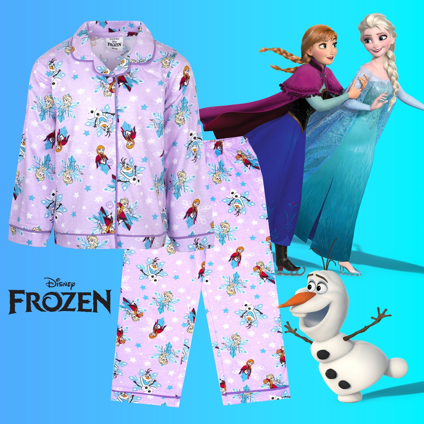 FROZEN Pyjamas with Buttons