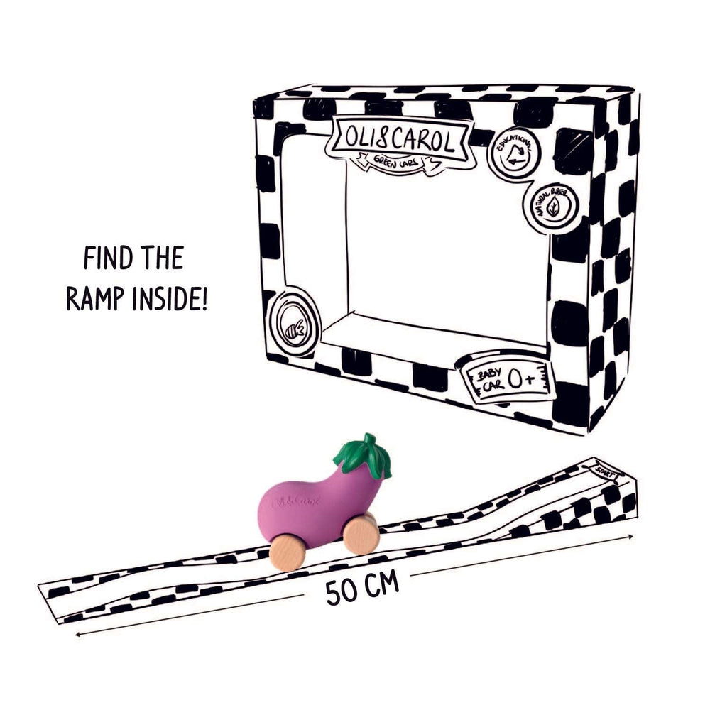 Emma l’Aubergine – Voiture-jouet bébé