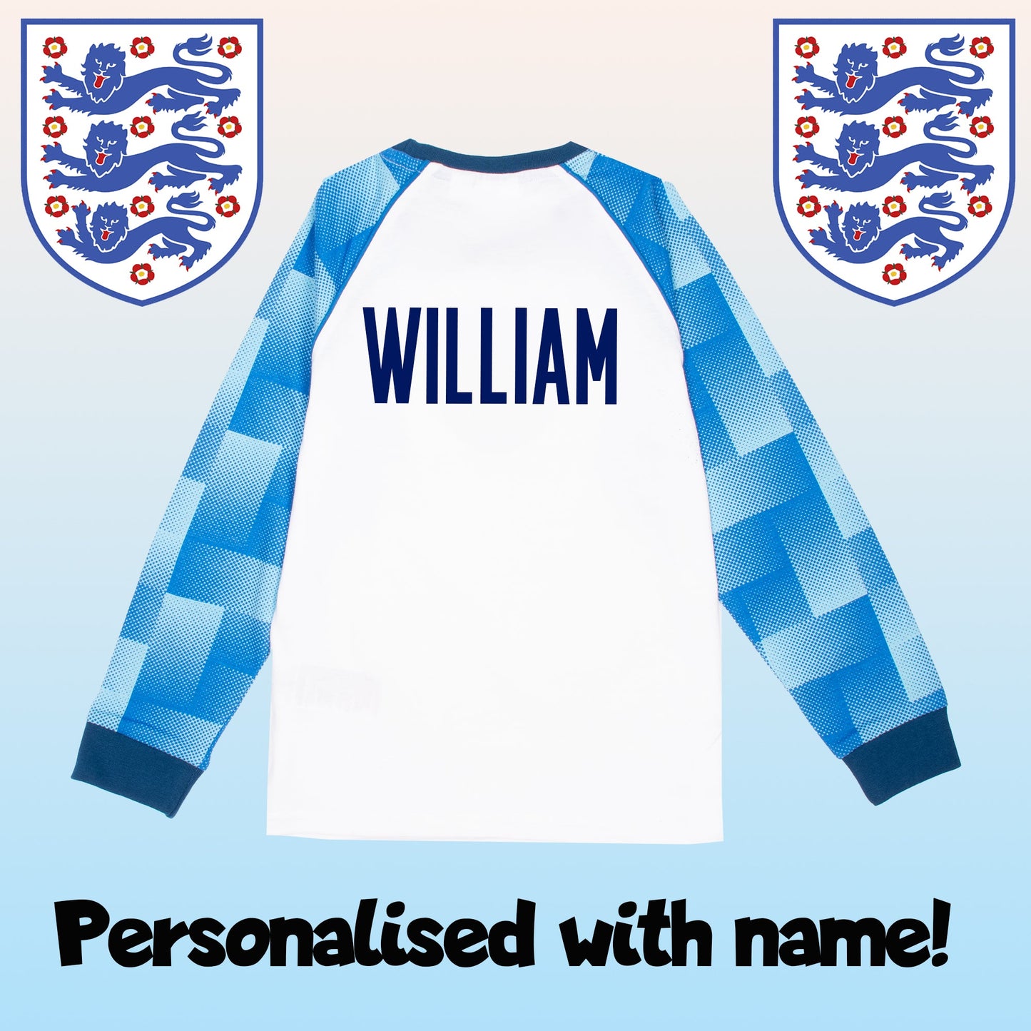 England Personalized Pajama for Kids Long Sleeve