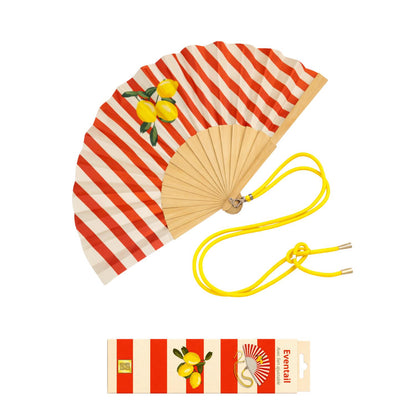 Fan with Shoulder Strap - Lemons