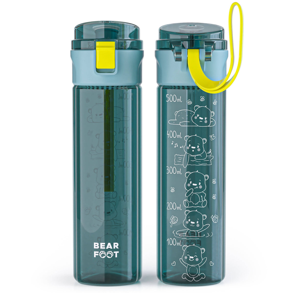 Kids' water bottle, 500ml, lightweight - Logo-blue