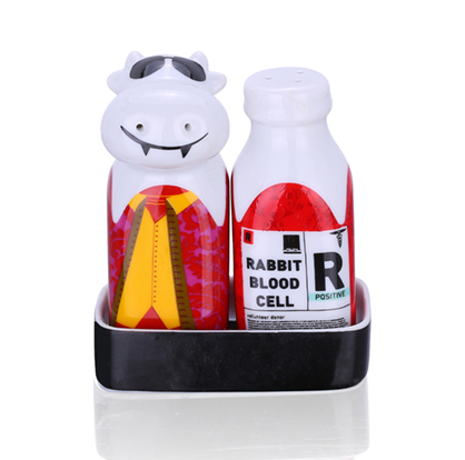 Salière et poivrière Vaches Vampires Végétarienne