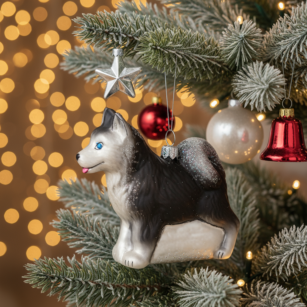 Husky kerstbal